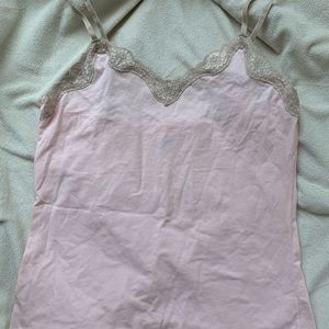 Soft Pink Lacy Tank Top